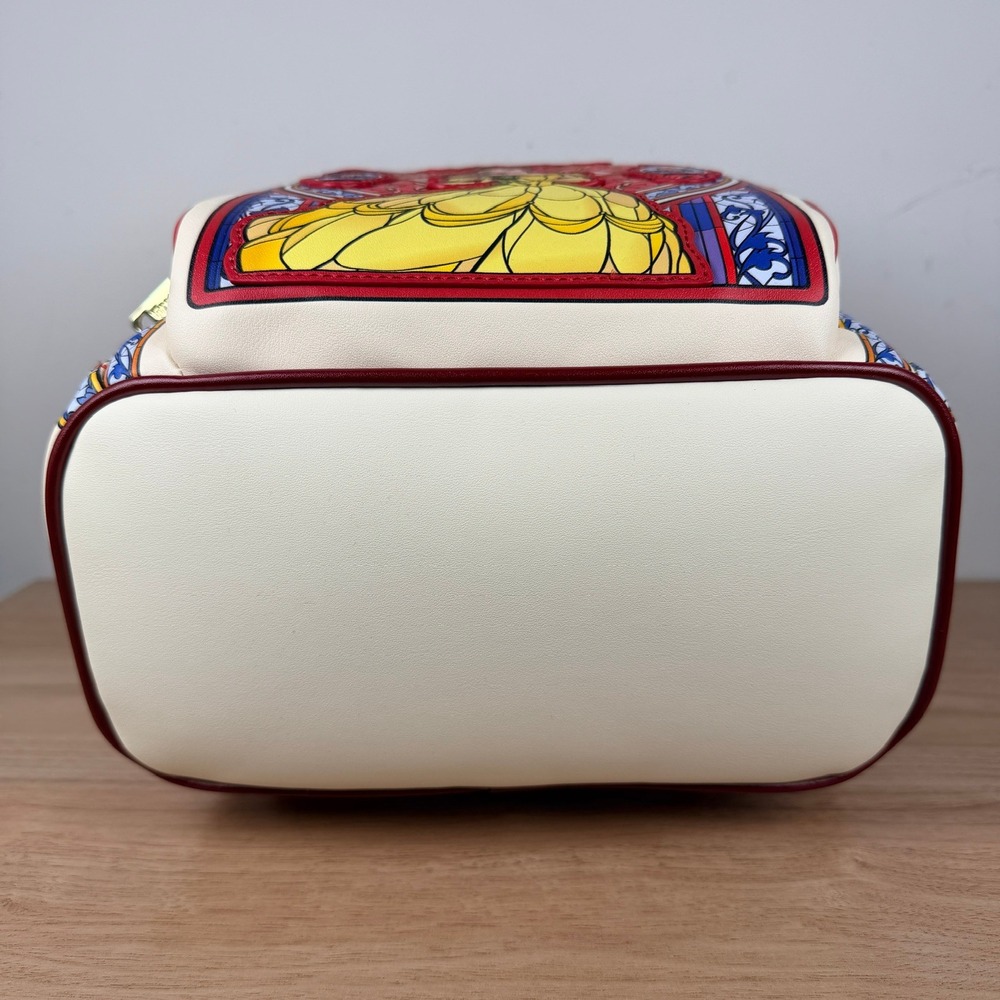 Loungefly Disney Beauty and the Beast Stained Glass Mini Backpack Portrait Belle - Picture 5 of 10